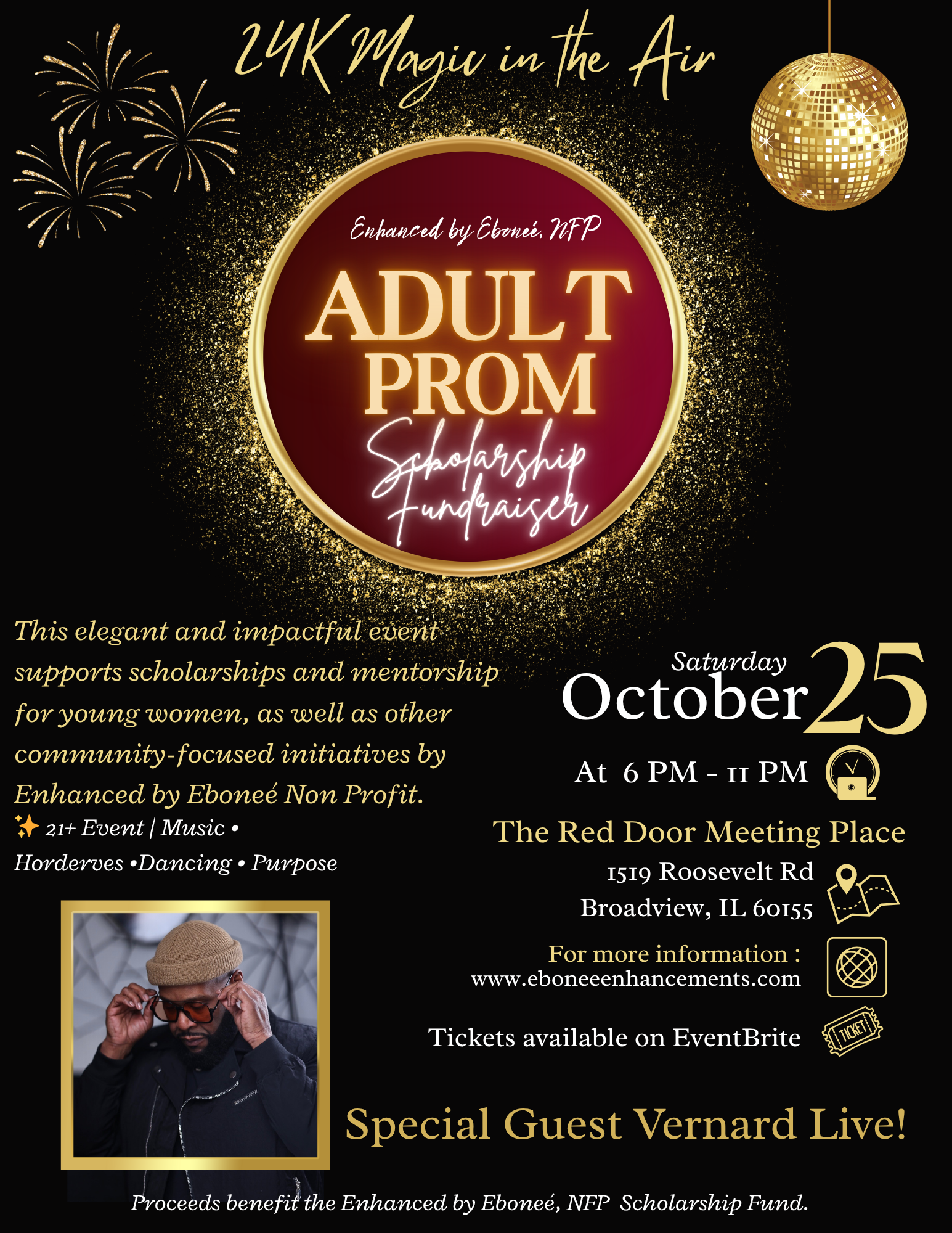 Enhanced by Eboneé, NFP ~ Adult Prom Scholarship Fundraiser - Donations